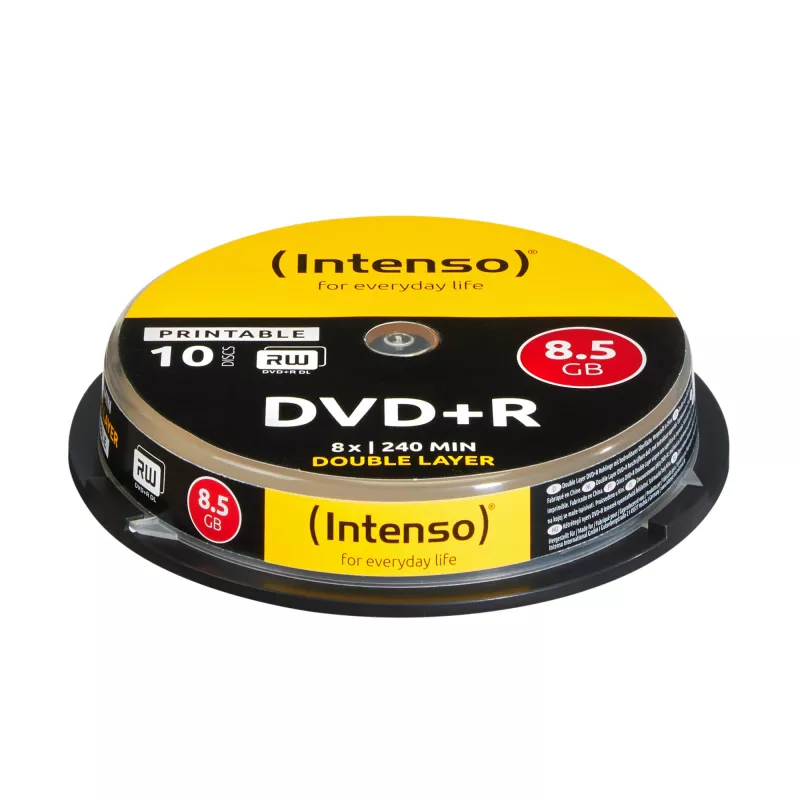 DVD+R DL Intenso 1x10 8.5GB 8x Double Layer imprimível
