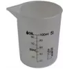 Copo medidor IWH 125 ml, transparente, polietileno de alta qualidade