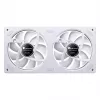 Ventoinha Jonsbo ZA-240 ARGB Infinity Mirror de 240 mm branca, duas ventoinhas de 120 mm, suporte PWM