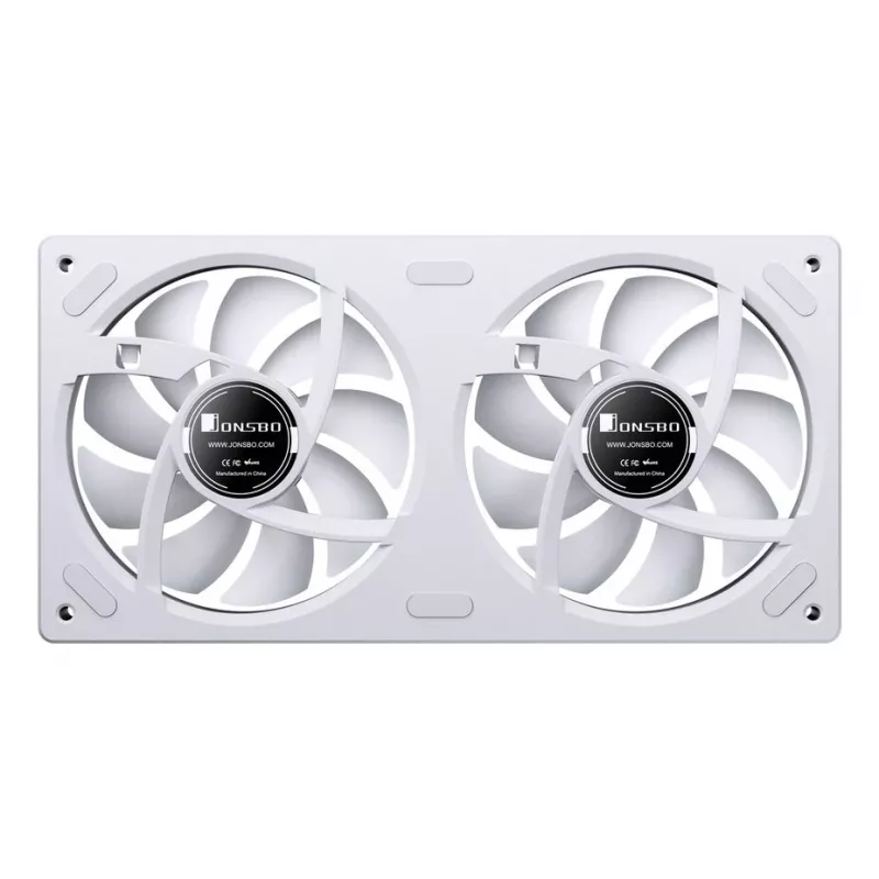 Ventoinha Jonsbo ZA-240 ARGB Infinity Mirror de 240 mm branca, duas ventoinhas de 120 mm, suporte PWM