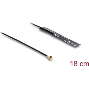 Antena DELOCK 2.4 GHz omnidirecional 3.4 dBi ficha I-PEX MHF® I com cabo FPC de 18 cm para montagem interna adesiva