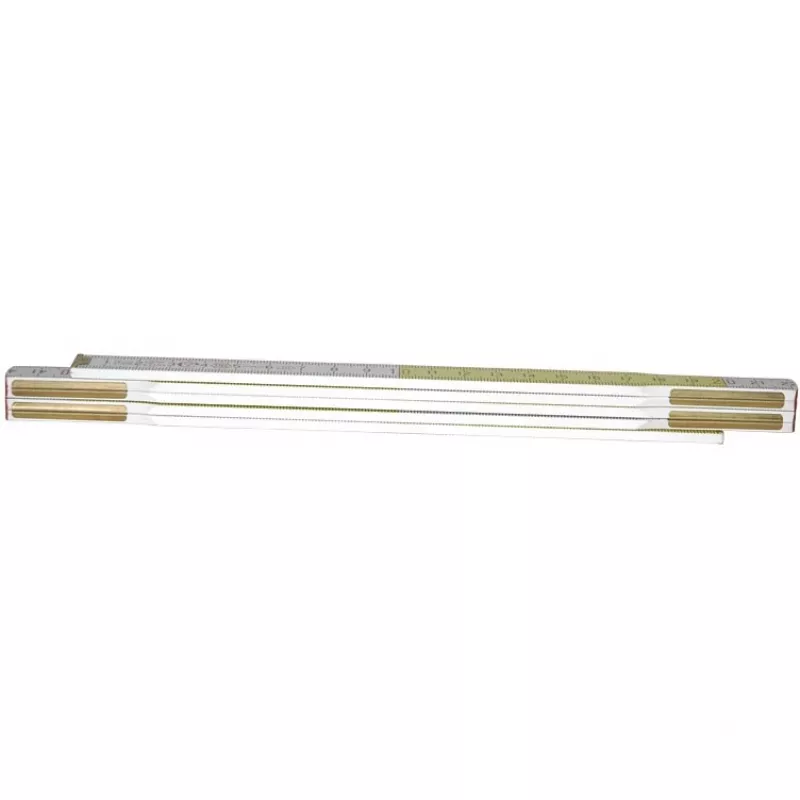 Metro articulado STANLEY 0-35-458, madeira, 2 m, 17 mm de largura, branco/amarelo