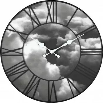 NeXtime Relógio 3037 Clouds, Ø39 cm, parede, preto
