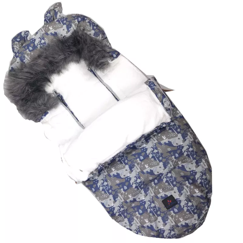 Saco de dormir para carrinho de bebé Extralink Kdiki com capuz com orelhas, 100 cm