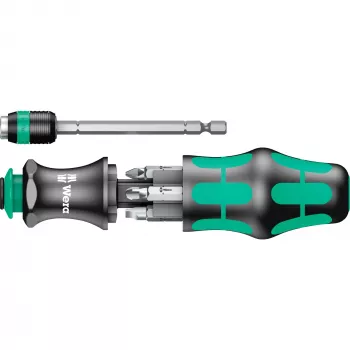 Wera Kraftform Kompakt 25 conjunto de chave de fendas com pontas, 7 pcs., preto/verde