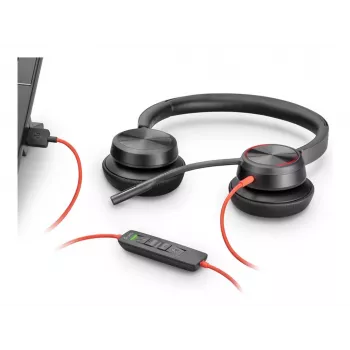 Headset POLY Blackwire C5220 com fios USB-C para escritório e call center
