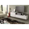 Móvel de TV Cama SIGMA 3 180 branco/branco brilhante + carvalho Sonoma