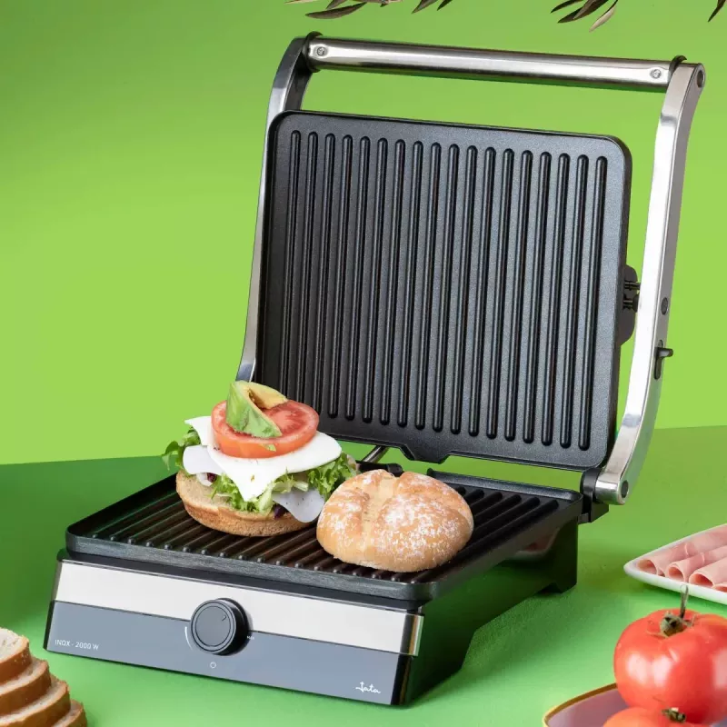 Grelhador elétrico Jata JEGR1596 2000W com superfície antiaderente