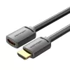Cabo HDMI Vention AHCBD 0,5 m, HDMI tipo A macho para HDMI tipo A fêmea, HDMI 2.0, contactos dourados, preto