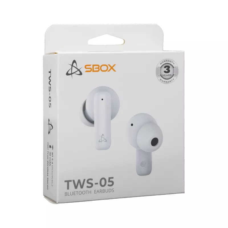 Auscultadores SBOX EB-TWS05 branco