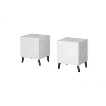 Mesa de cabeceira cama meble NOVA com 1 gaveta 44×40×52 cm, branco mate