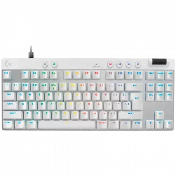 Teclado de gaming LOGITECH G PRO X TKL RAPID - BRANCO - US INT'L - USB - EMEA28i-935 - LINEAR