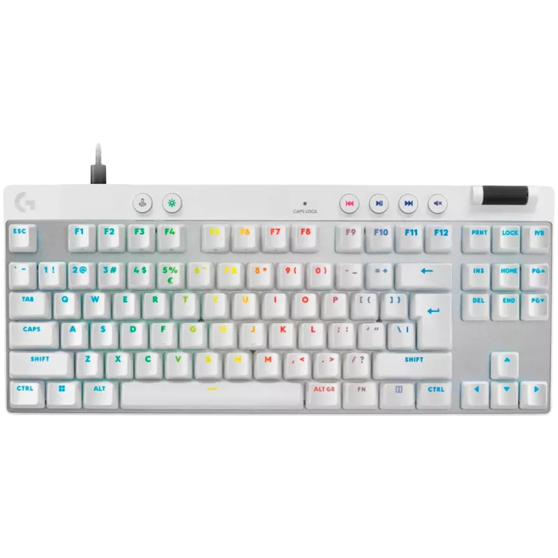 Teclado de gaming LOGITECH G PRO X TKL RAPID - BRANCO - US INT'L - USB - EMEA28i-935 - LINEAR