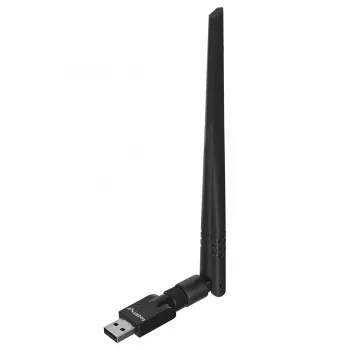 Adaptador USB Wi-Fi LANBERG NC-0300-WIE, USB 2.0, duas antenas externas de 5 dBi, Wi-Fi 300 Mbit/s, Ethernet/Wi-Fi, preto