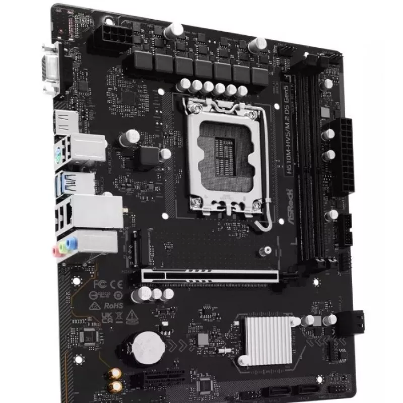 Placa-mãe ASRock H610M-HVS/M.2 D5 GEN5 – LGA1700, DDR5, PCIe 5.0, mATX
