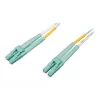 Cabo de ligação em fibra Tripp 2M 10Gb/100Gb Duplex Multimodo 50/125 OM4 LSZH LC/LC Aqua 2 metros - Cabo de ligação - LC Multimodo (M)