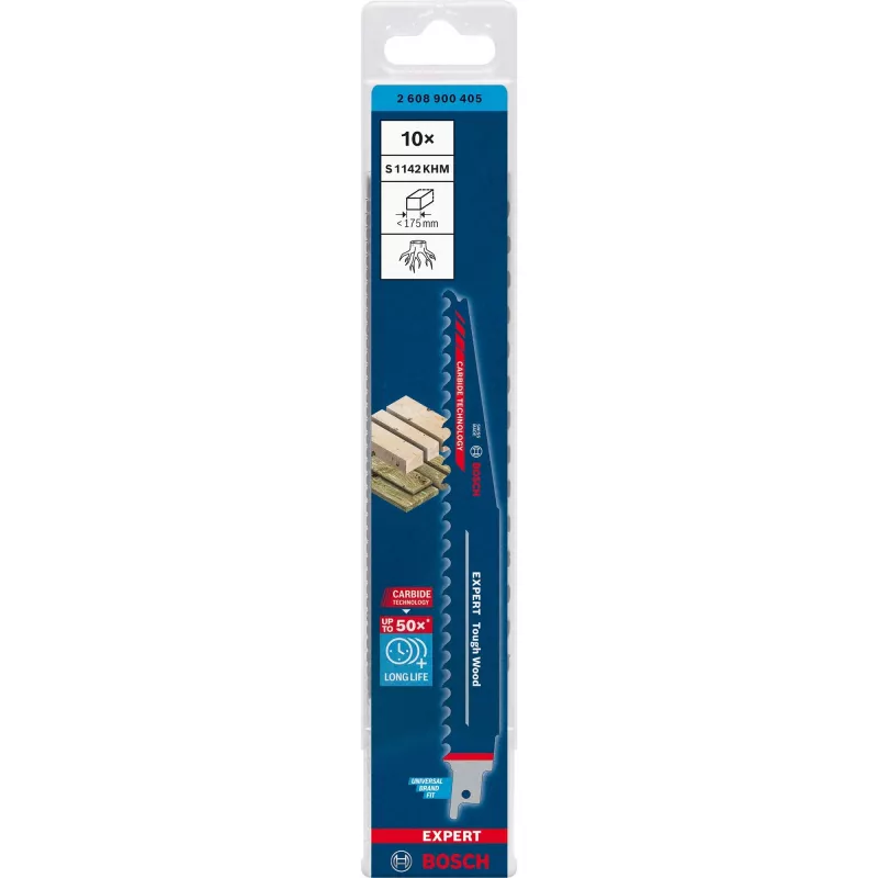 Bosch 2 608 900 405 lâmina de serra de vaivém/recortar/sabre lâmina de serra sabre carbeto 10 unidades