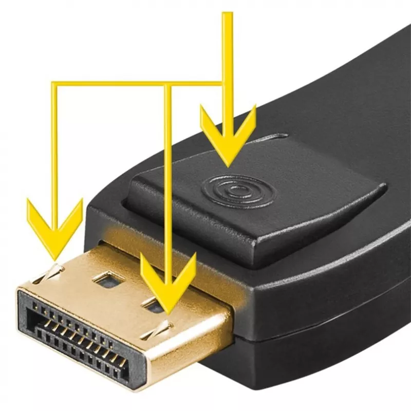 Wentronic Goobay adaptador DisplayPort para HDMI 1.1, conector fêmea HDMI standard (tipo A) - conector fêmea HDMI standard (tipo A) > ficha DisplayPort (51719)
