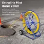 Guia de puxar cabos Extralink EX.30905 8 mm haste de fibra de vidro FRP, 250 m, amarelo