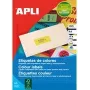 Etiquetas de endereço agipa 210 x 297 mm laranja néon para impressoras de jato de tinta/laser e fotocopiadoras, adesão permanente, 1 folha (100755)