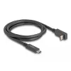 Delock - Cabo USB - USB-C de 24 pinos (M) para USB-C de 24 pinos (M) em ângulo - USB 3.2 Gen 2 - 3 A - 1,0 m - USB Power Delivery (60 W), suporta 4K 144 Hz (3840 x 2160), até 10 Gbit/s