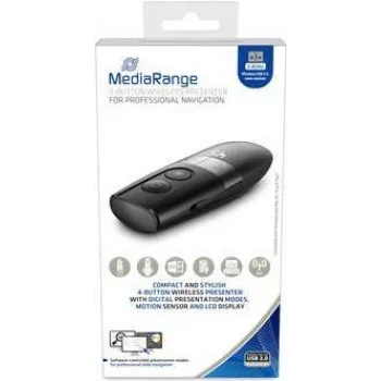 Apresentador sem fios MediaRange MROS222 preto prateado