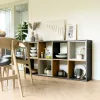Topeshop MALAX 2X4 ANT/ART estante de livros para sala de estar