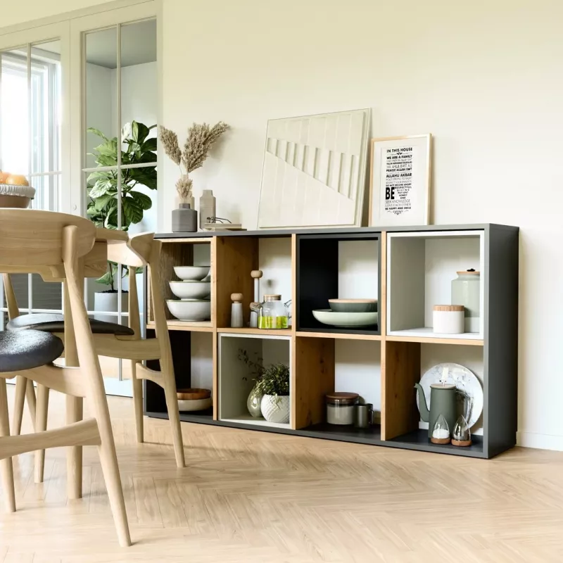 Topeshop MALAX 2X4 ANT/ART estante de livros para sala de estar