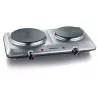 Placa de cozinha de mesa Severin DK 1014 com placa fechada 2 zonas controlo por botão rotativo