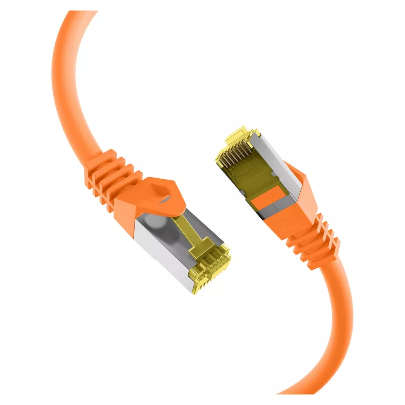 Cabo de patch RJ45 Cat.6A S/FTP LSZH Cat.7 cabo bruto laranja