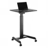 Mesa de computador portátil com rodas, secretária sentado-em pé ajustável em altura até máx. 113 cm, inclinação até 30 graus, Preto