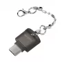 Leitor de cartões microSD USB-C para porta-chaves