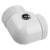 Adaptador 90° G1/4 rosca macho para tubo rígido de 14 mm, rotativo — BitsPower BP-DWE90RML14, branco