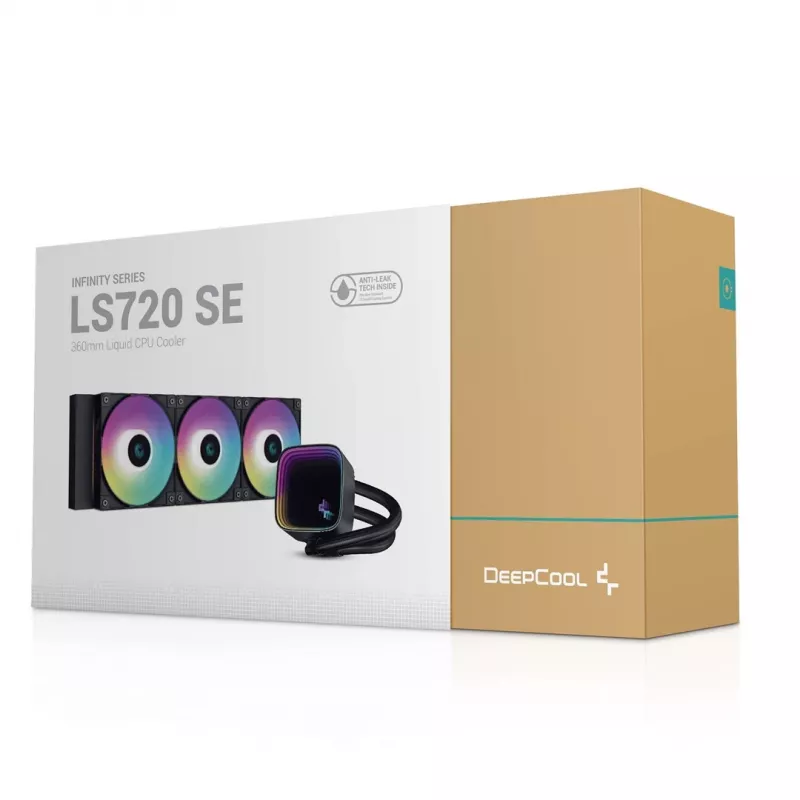 Refrigeração líquida all-in-one para processador DeepCool LS720 SE 12 cm, preto, 1 unid.