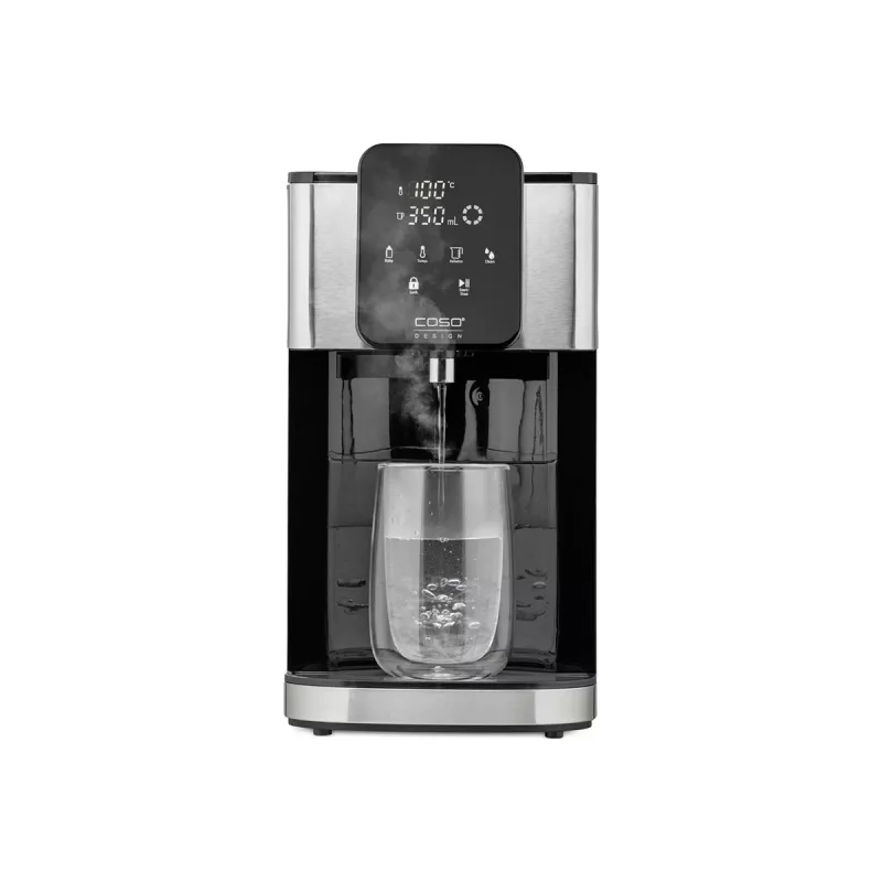Chaleira elétrica Caso Turbo dispensador de água quente HW 1660 — 4 L, 2600 W, preto/aço inoxidável