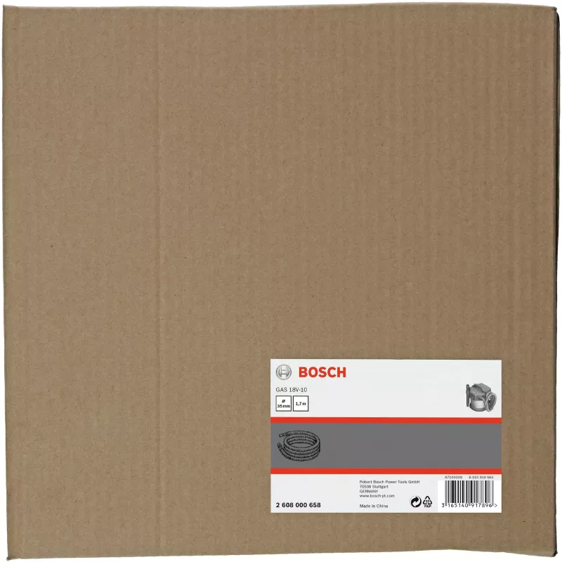 Bosch 2608000658 tubo de aspiração para GAS 18V-10 L, 1,6 m