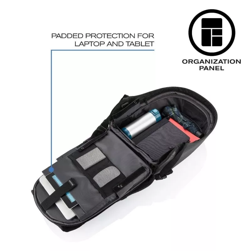 XD Design Bobby Hero XL P705.711 mochila antirroubo, portátil de 17 polegadas, tablet de 12,9 polegadas, porta de carregamento USB, 20 l, preta