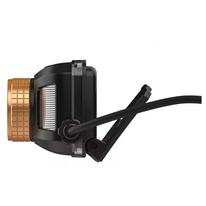 Lanterna de cabeça Duracell DH1500R — preta/laranja, iluminação recarregável mãos livres