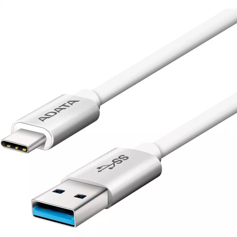 Cabo USB-C - USB 3.0, 1m ADATA USB 3.2 Gen 1 (3.1 Gen 1) USB C USB A branco