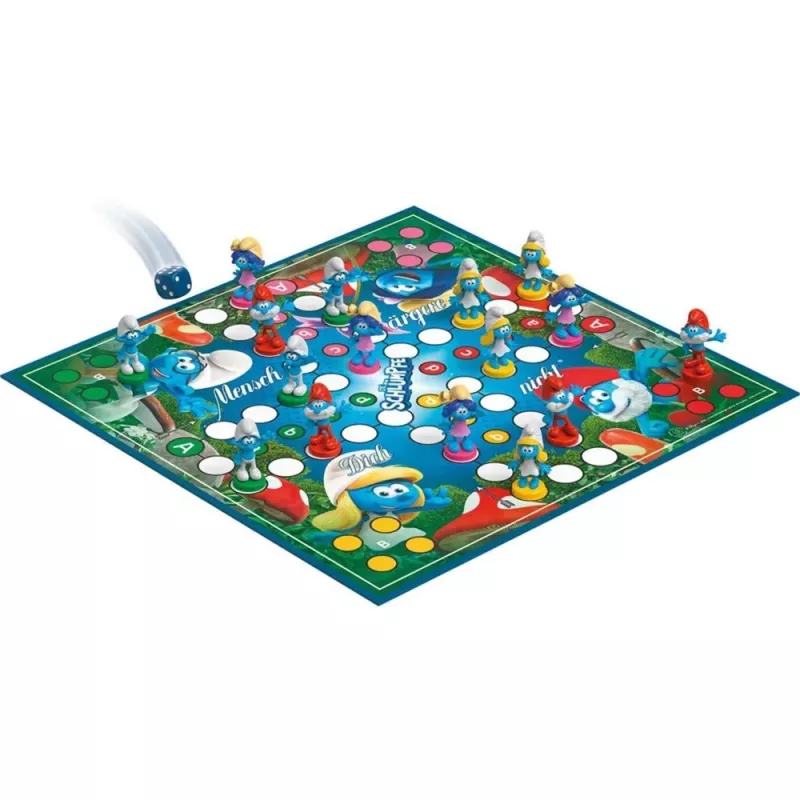 Schmidt Spiele Die Schlümpfe, jogo de tabuleiro clássico Mensch-ärgere-dich-nicht