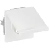 Módulo de tomada Schuko de parede com tampa basculante, busch jaeger 20EUGK-34-101, encastrar, resistente às intempéries, branco alpino