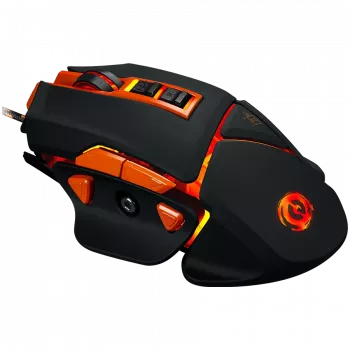 Rato CANYON Hazard GM-6 LED com fios preto laranja