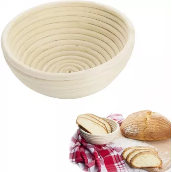 Cesto de fermentação Westmark 32082270, redondo de rattan, altura 8 cm, diâmetro 17,5 cm