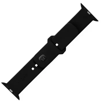 Conjunto de pulseiras de silicone FIXED FIXSST2-434-BK para Apple Watch 42/44/45mm – preto, design desportivo fixo