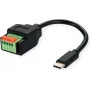 Adaptador de cabo ROLINE Type-C ST - Push-Terminalblock - Adaptador - Digital/Dados (12.02.1173)