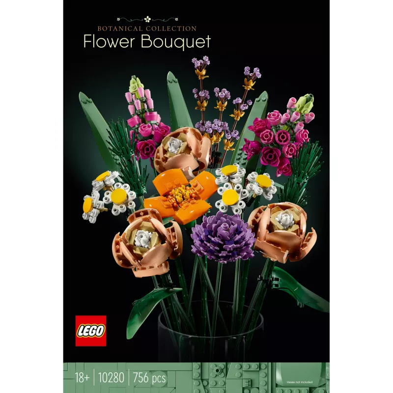 LEGO 10280 Icons Ramo de flores artificiais Conjunto para adultos Acessórios decorativos para casa Ideia de presente para mulheres homens Ela e Ele esposa ou marido