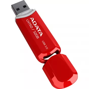 Pen USB ADATA DashDrive UV150 32 GB, USB Type-A 3.2 Gen 1, vermelho, design com tampa