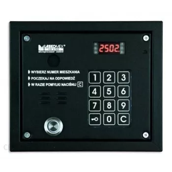 Painel de áudio Laskomex CP-2503TP com leitor de chave Dallas, preto