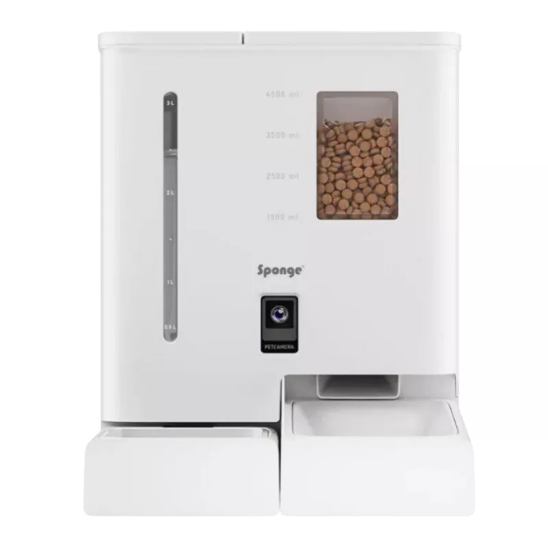 Alimentador automático Sponge SPONGE Pet Feeder Smart DUAL — alimentador inteligente de dois comedouros para animais de estimação