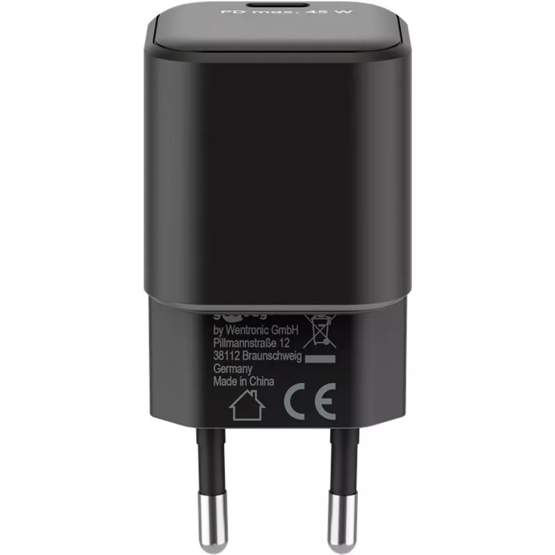 Carregador Goobay 65331 carregador rápido AC para interior preto USB Type-C